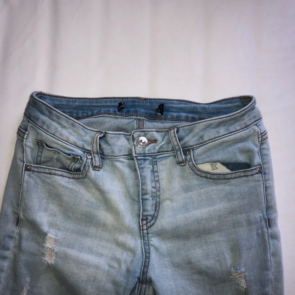 light wash ripped jeans